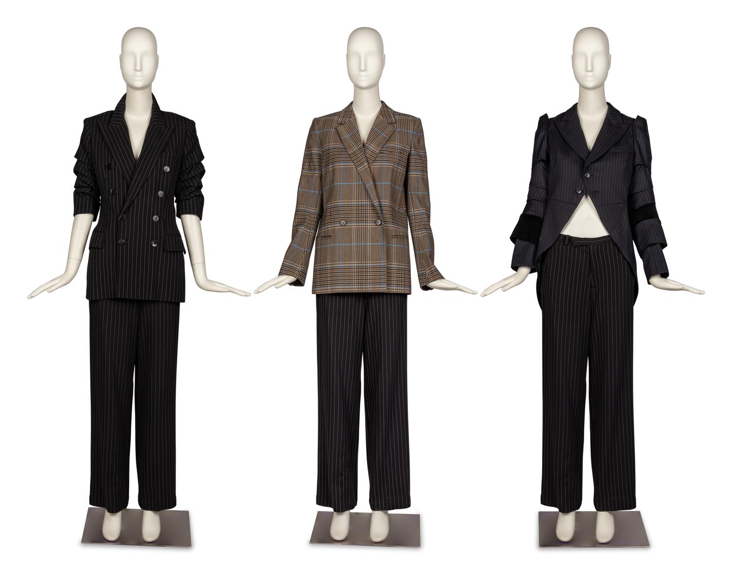 Comme des Garçons Jacket, Givenchy Jacket, and Jean Paul Gaultier Pinstripe Suit