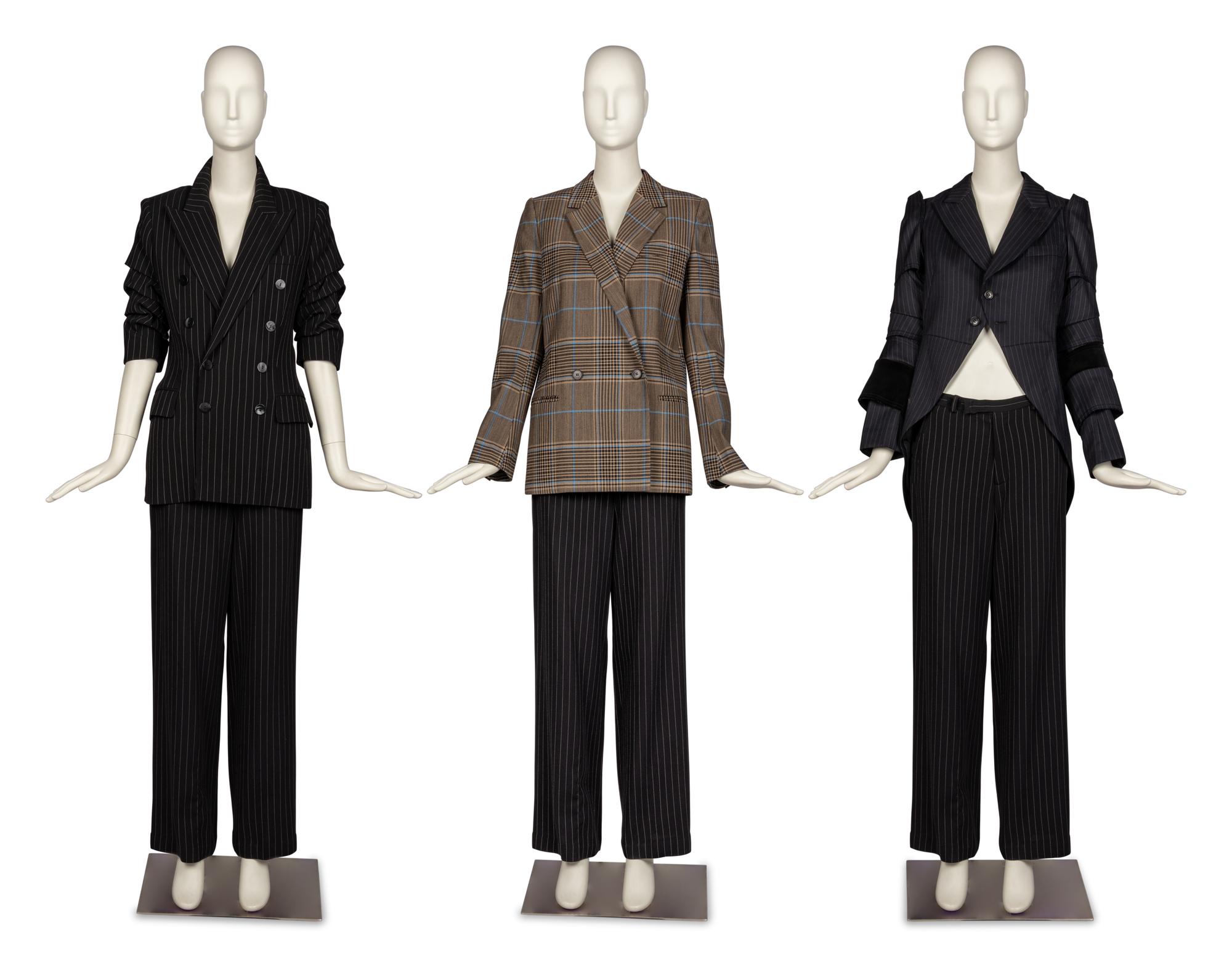 Comme des Garçons Jacket, Givenchy Jacket, and Jean Paul Gaultier Pinstripe Suit