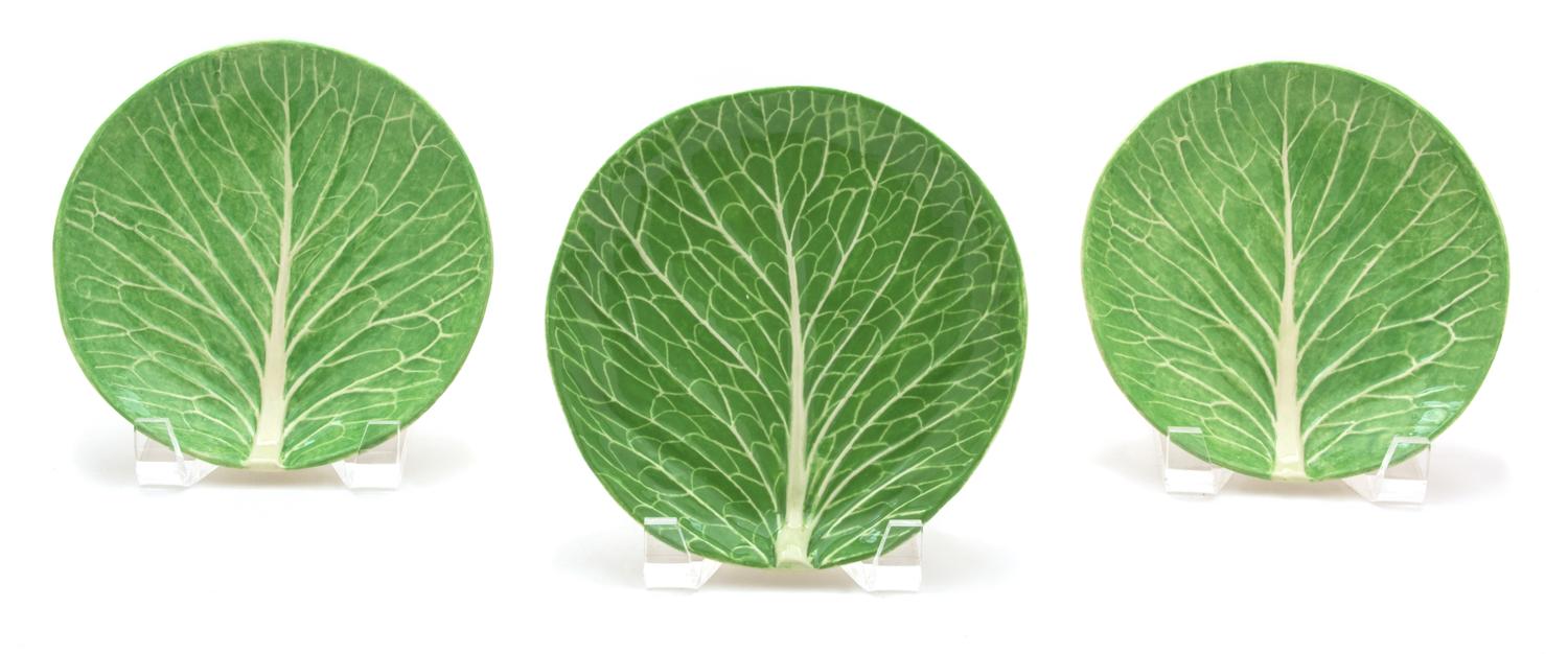 Twenty-One Dodie Thayer Lettuce Ware Side Plates Diameter 6 1/4 inches. — 20TH CENTURY