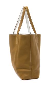 An Hermes Blanc/Chamois 45cm Taurillon Clemence Double Sens Tote, 17.5" x 15.5" x 5".