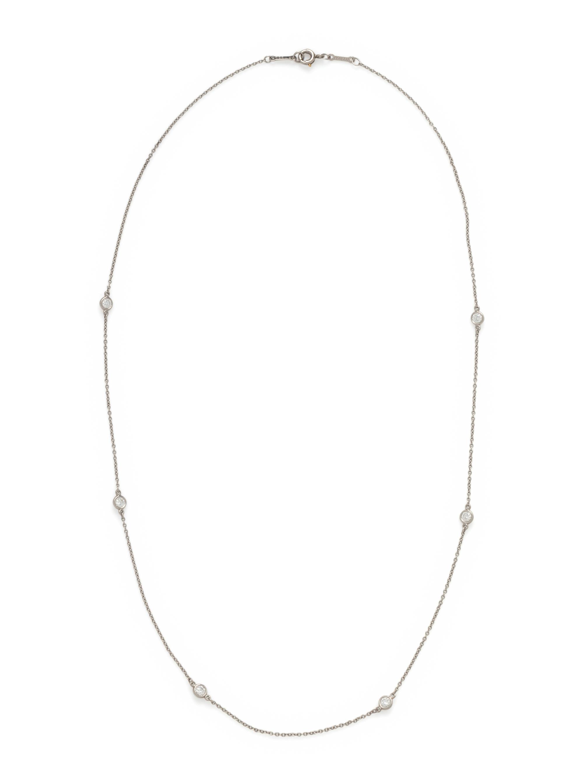 TIFFANY & CO., ELSA PERETTI, PLATINUM 'DIAMONDS BY THE YARD' NECKLACE