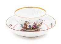 A Meissen Porcelain Tea Bowl and Saucer Diameter 3 inches. — CIRCA 1735