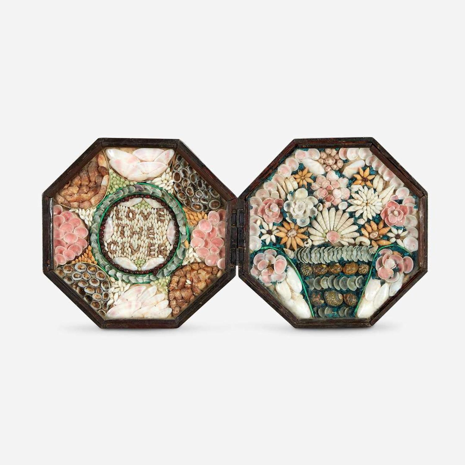 A sailor's double-sided shellwork valentine Barbados, late 19th century
