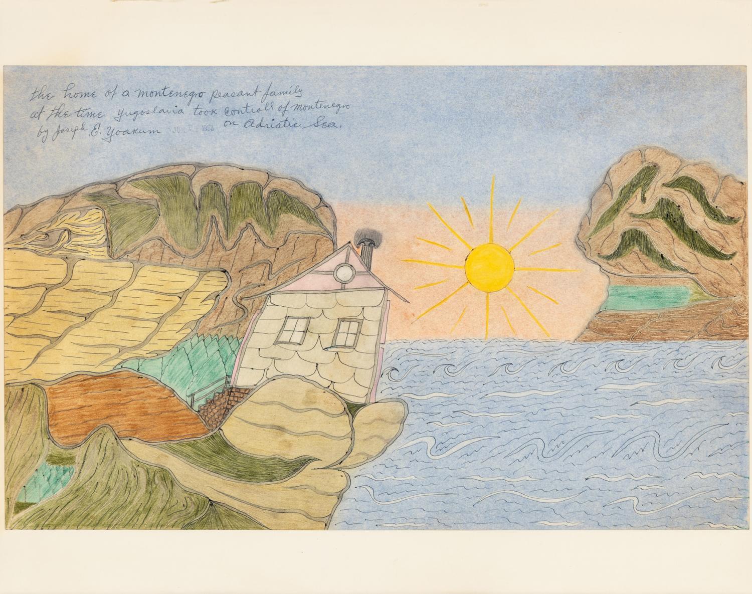 Joseph Yoakum (American, 1886–1973) — Adriatic Sea, Yugoslavia , 1968