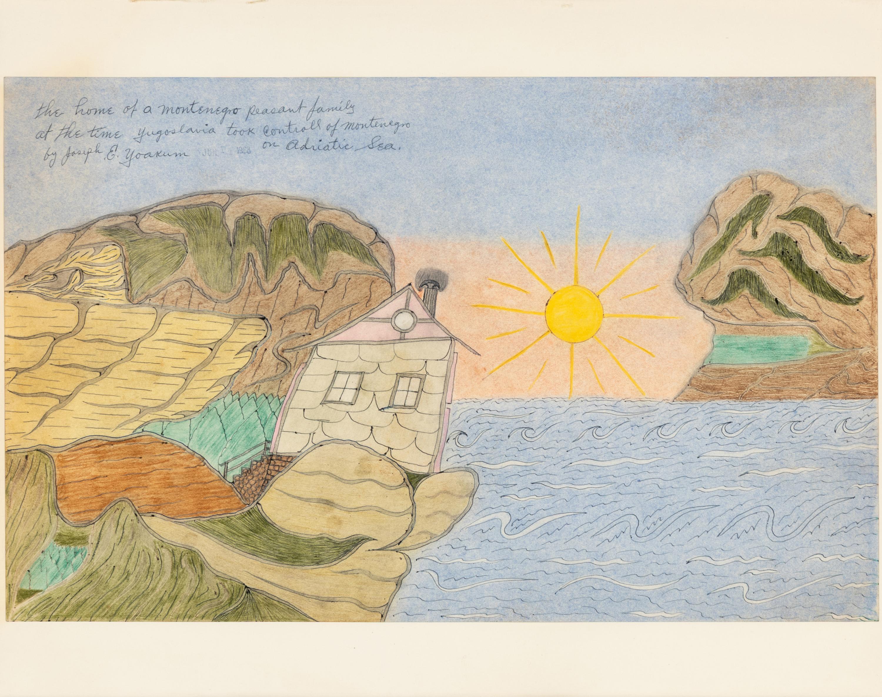 Joseph Yoakum (American, 1886–1973) — Adriatic Sea, Yugoslavia , 1968