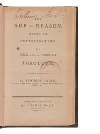 [Americana] Paine, Thomas. The Age of Reason; Being an Investigation of True and of Fabulous Theology