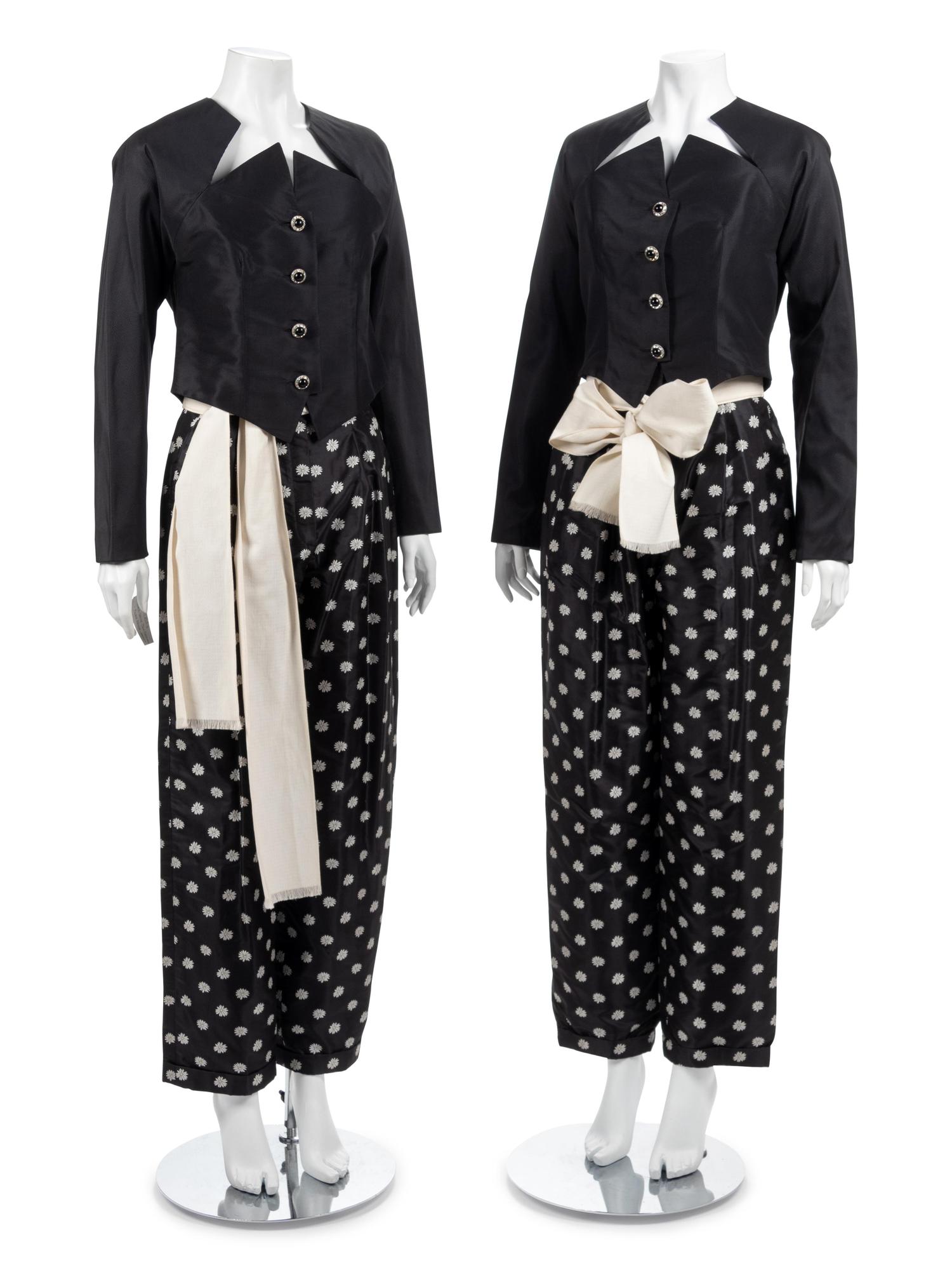 Two Geoffrey Beene Pant Ensembles, Spring 1988