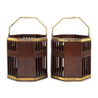 A Pair of George III Mahogany Peat Buckets