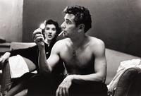 Ruth Orkin (1921-1985) Leonard Bernstein with Sister Shirley in Green Room at Carnegie Hall, NYC, 1950