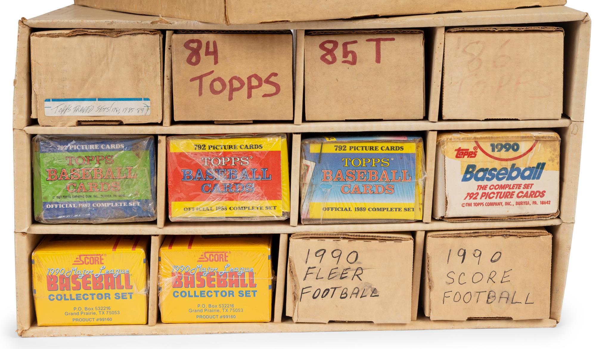 A Large Group of Assorted 1980s-90s Baseball and Football Cards Including Factory Sets,