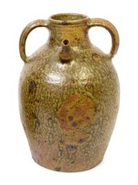 Two French Glazed Earthenware Wine Jugs