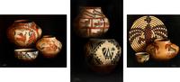 Three Works: Three Pottery Jars , Basket Tray with Two Jars and Two Pottery Jars
