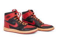 A Pair of Original Vintage 1985 Nike Air Jordan 1 Basketball Shoes