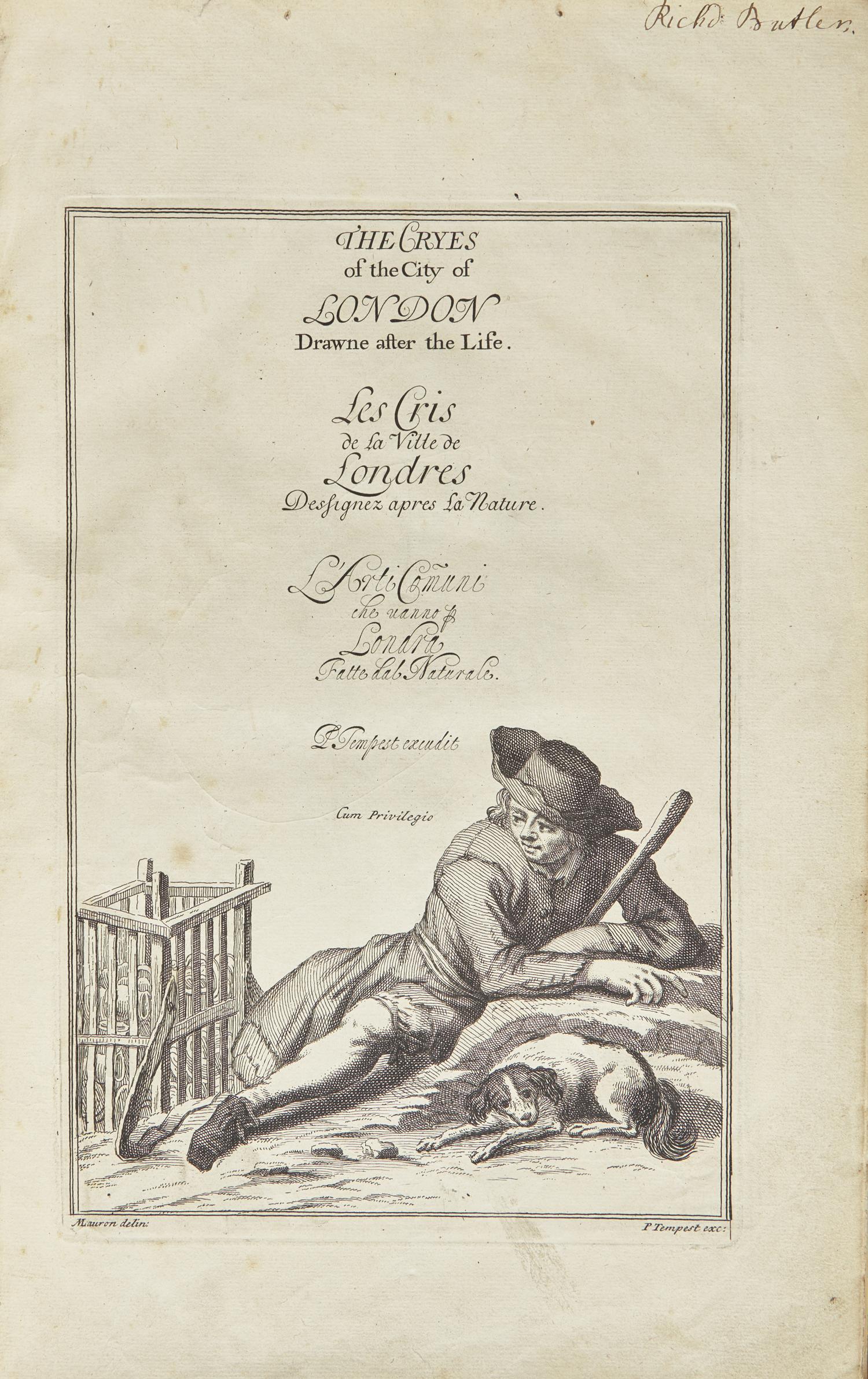 [Cries of London] (Laroon, Marcellus). The Cryes of the City of London Drawne after the Life...