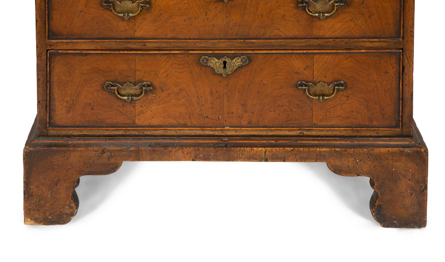 A George I Style Walnut Bureau Bookcase