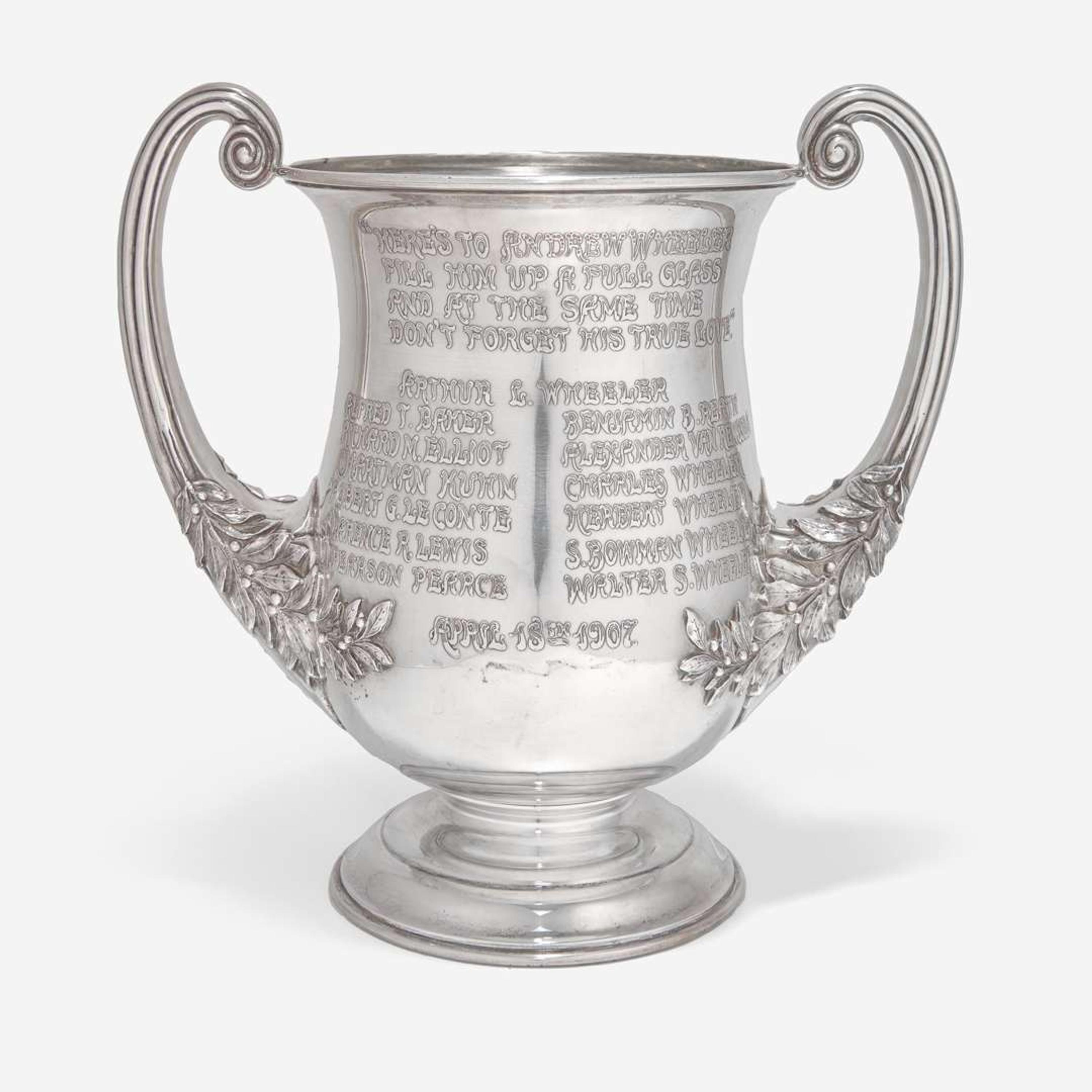 An Impressive Sterling Presentation Wine Cooler J.E. Caldwell & Co., Philadelphia, PA, Dated "1907"