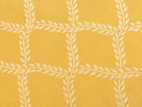 A Pair of Scalamandré Yellow Silk Damask Tasseled Tablecloths
