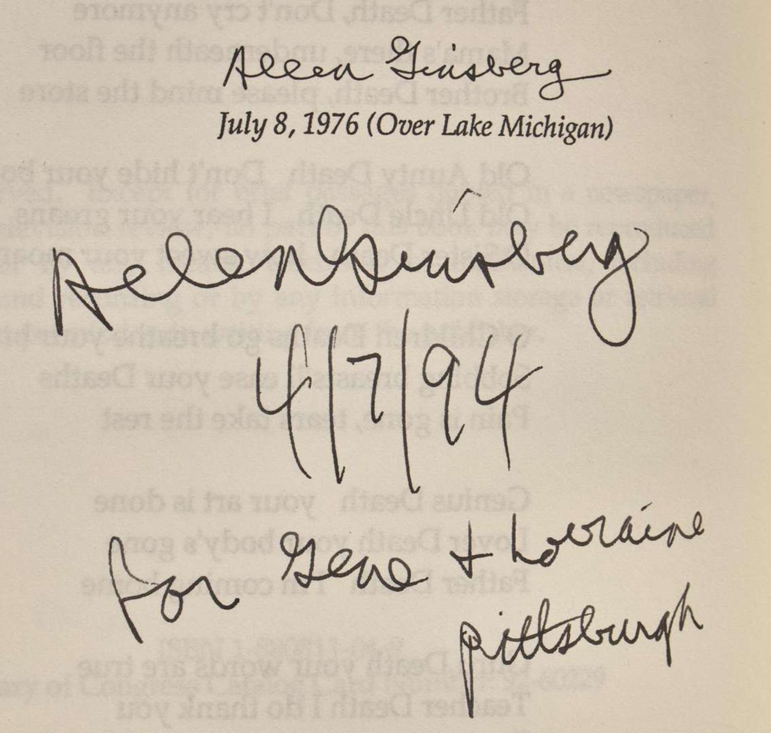 [Literature] [Ginsberg, Allen]: Archive of Books and Other Ephemera