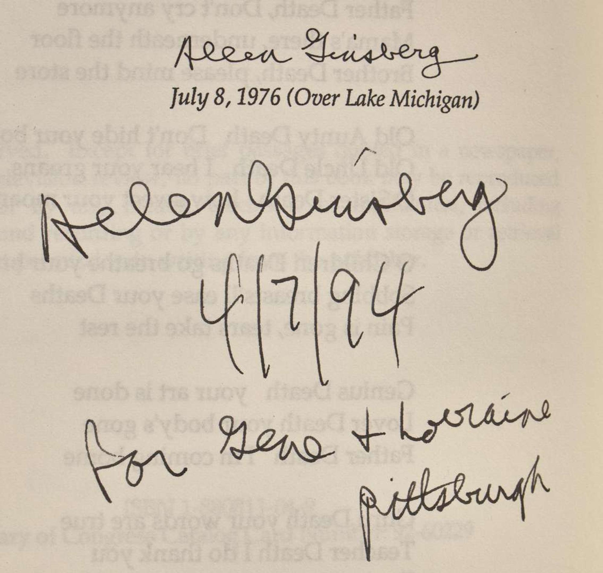 [Literature] [Ginsberg, Allen]: Archive of Books and Other Ephemera