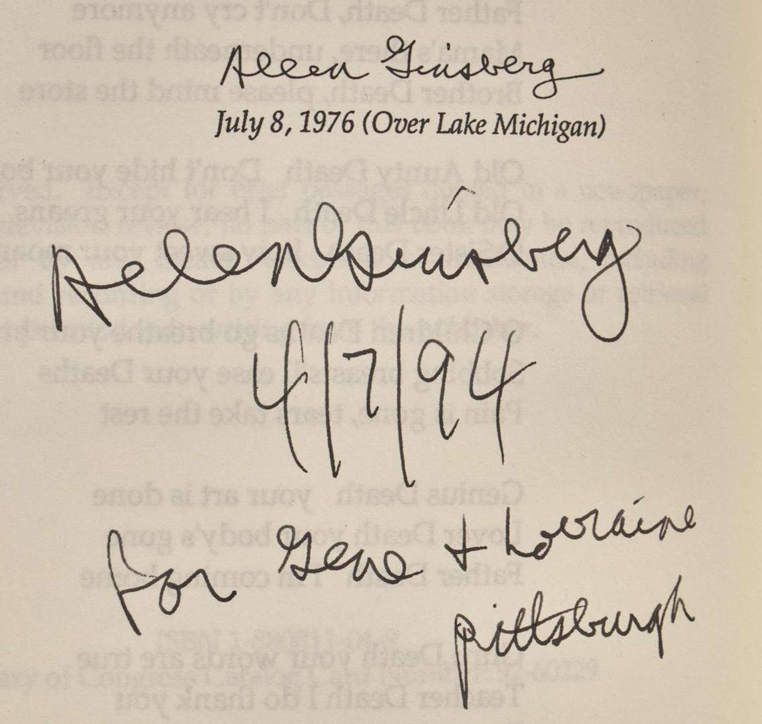 [Literature] [Ginsberg, Allen]: Archive of Books and Other Ephemera