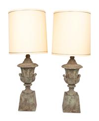 A Pair of Classical Composite Urns Mounted as Lamps