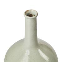 A Korean White Glazed Porcelain Tall-Neck Bottle Vase, Joseon Dynasty, 18th Century