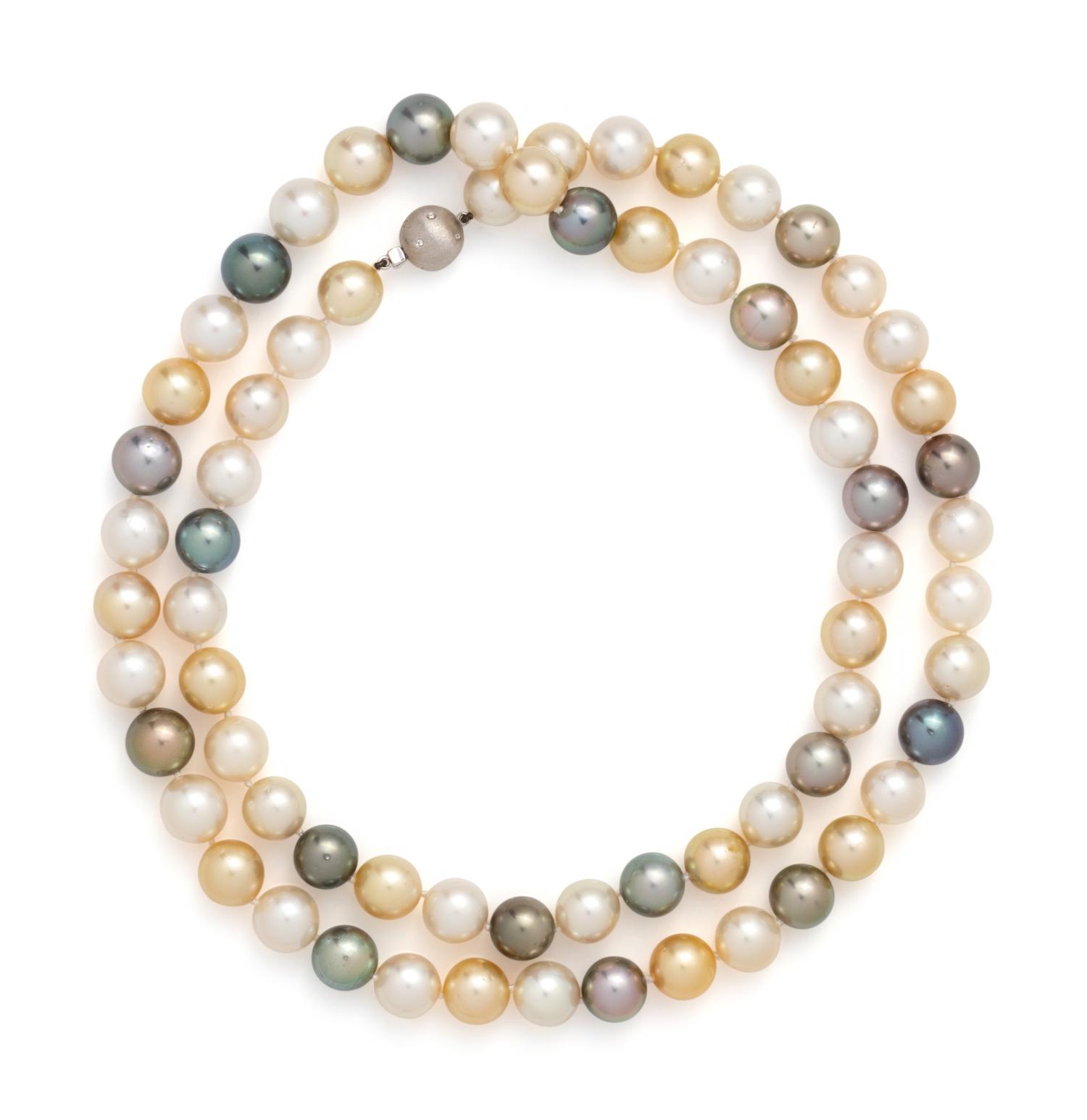 MULTICOLOR CULTURED SOUTH SEA PEARL NECKLACE