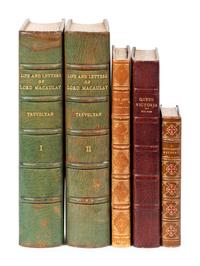 [FINE BINDINGS] -- A group of 4 works in 5 volumes in finely bound, comprising: