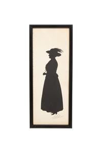 An Assemblage of Framed Paper Silhouettes Featuring 3 Beatrix Sherman Works