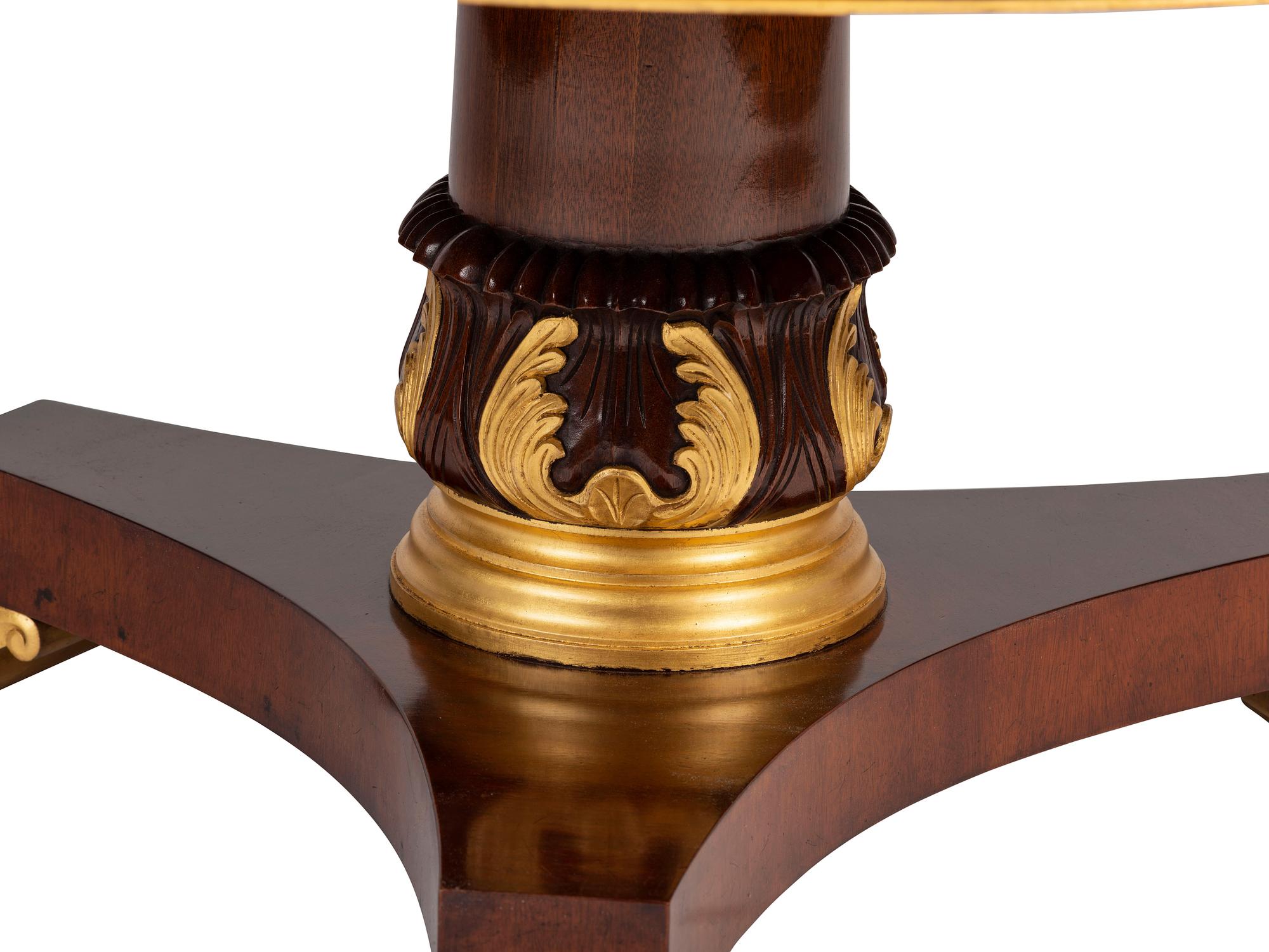 An Empire Style Parcel Gilt Center Table