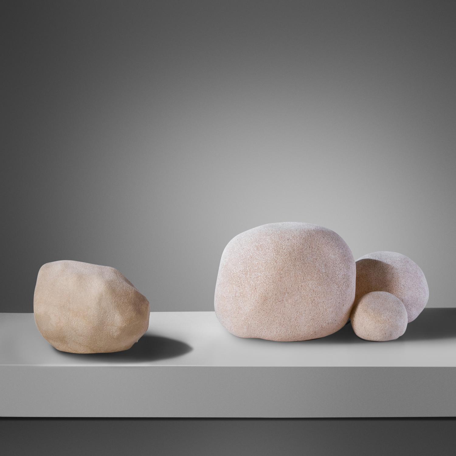 Collection of Four Dora Pebble Lamps Singleton, Italy and Atelier A, France