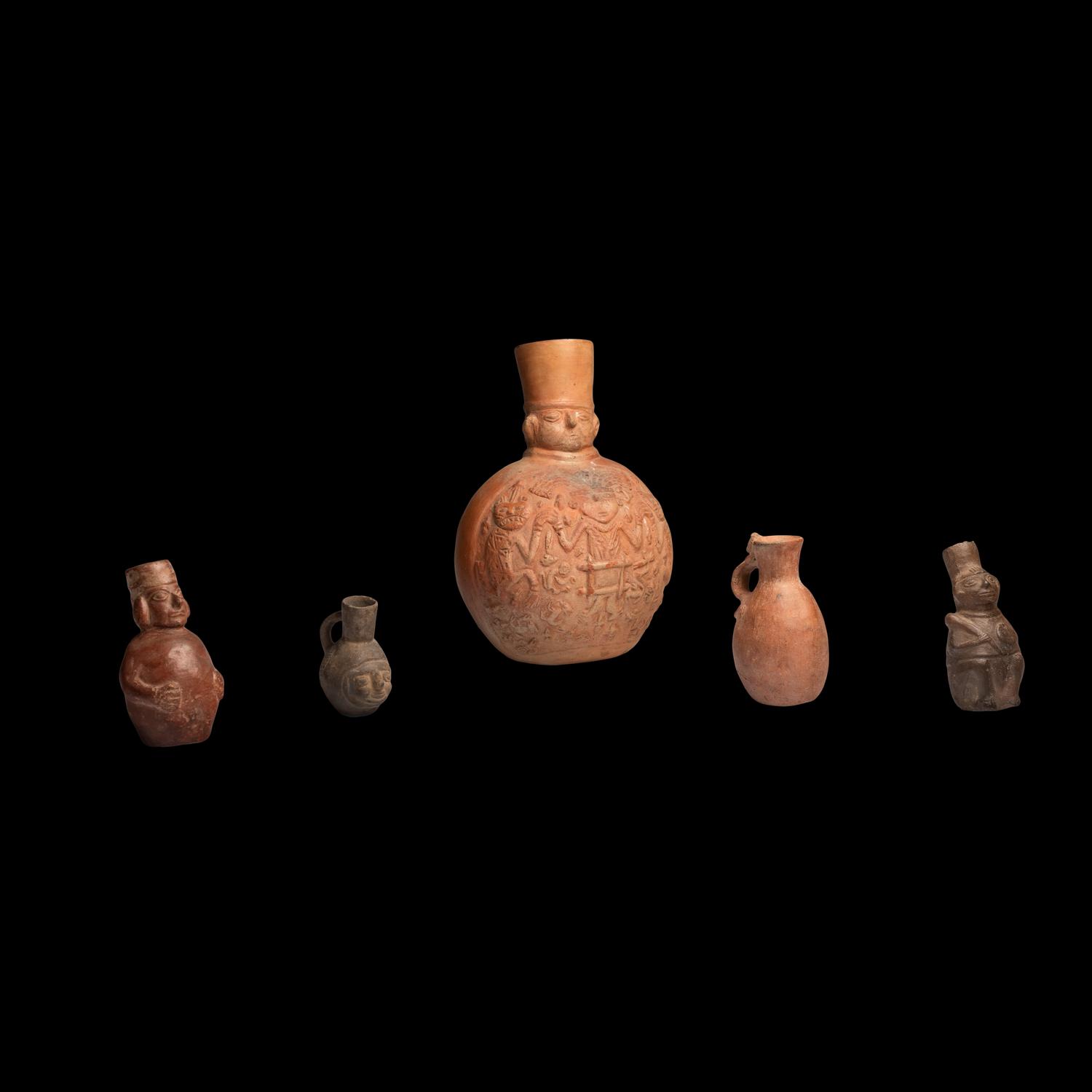Five Inca Vessels
