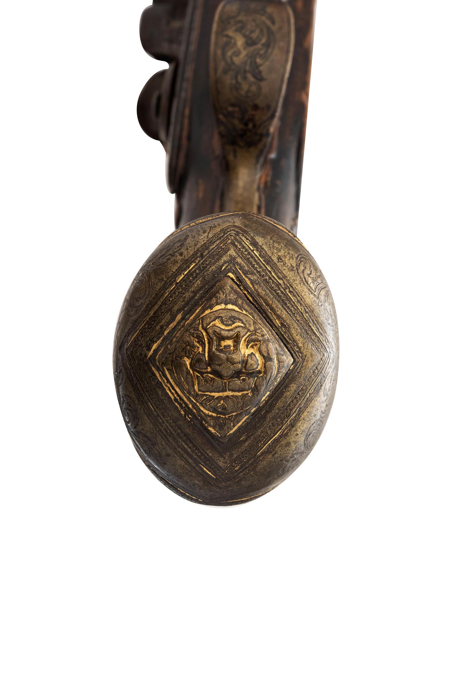 Extremely Rare Serpent Side Plate Flintlock Trade Pistol