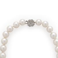 Tiffany & Co., Cultured Pearl and Diamond Necklace