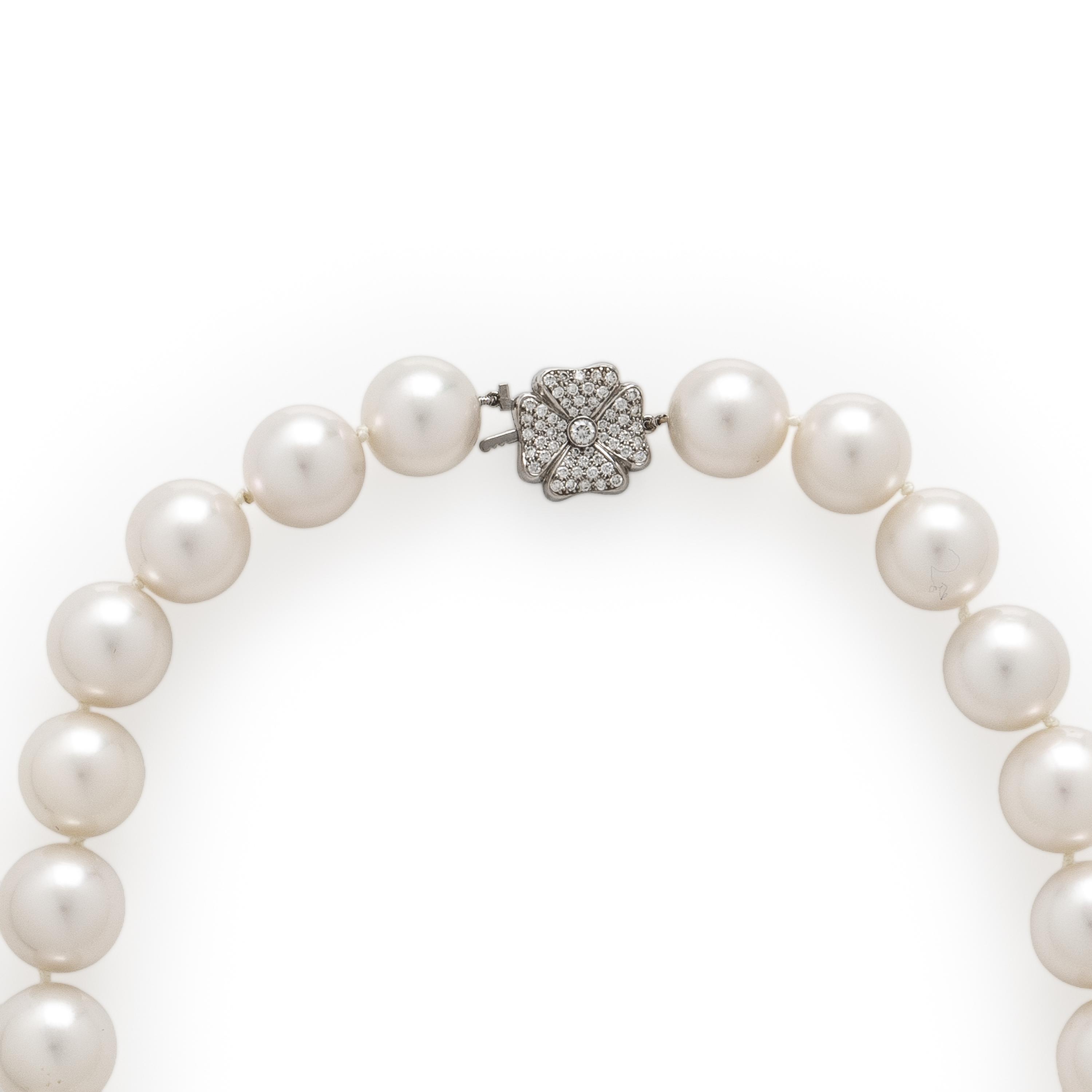 Tiffany & Co., Cultured Pearl and Diamond Necklace