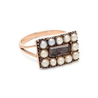 VICTORIAN, PEARL MOURNING RING