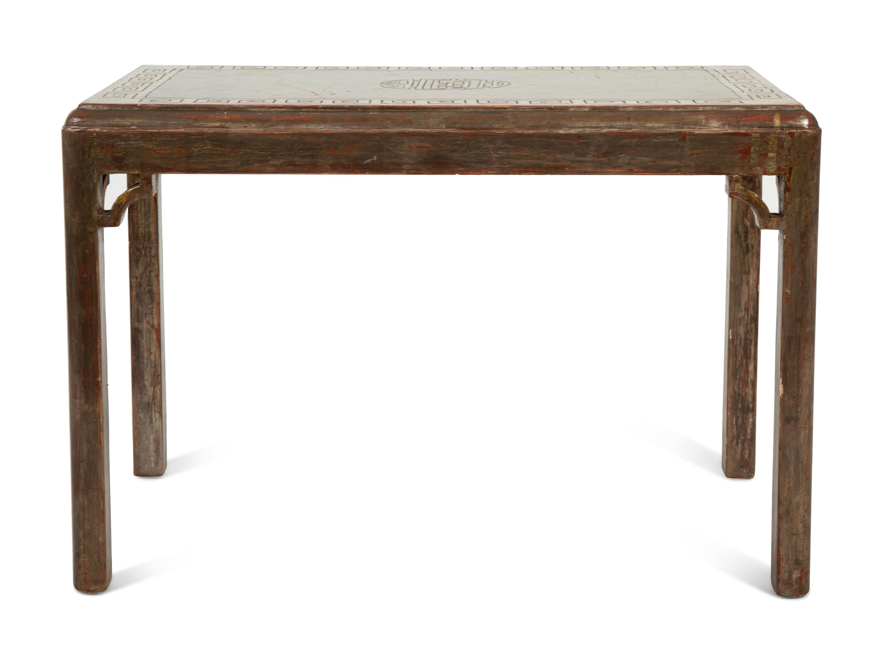 A Mid-Century Modern Silver Gilt Leaf Coffee Table Attributed to Max Kuehne — MID-2OTH CENTURY