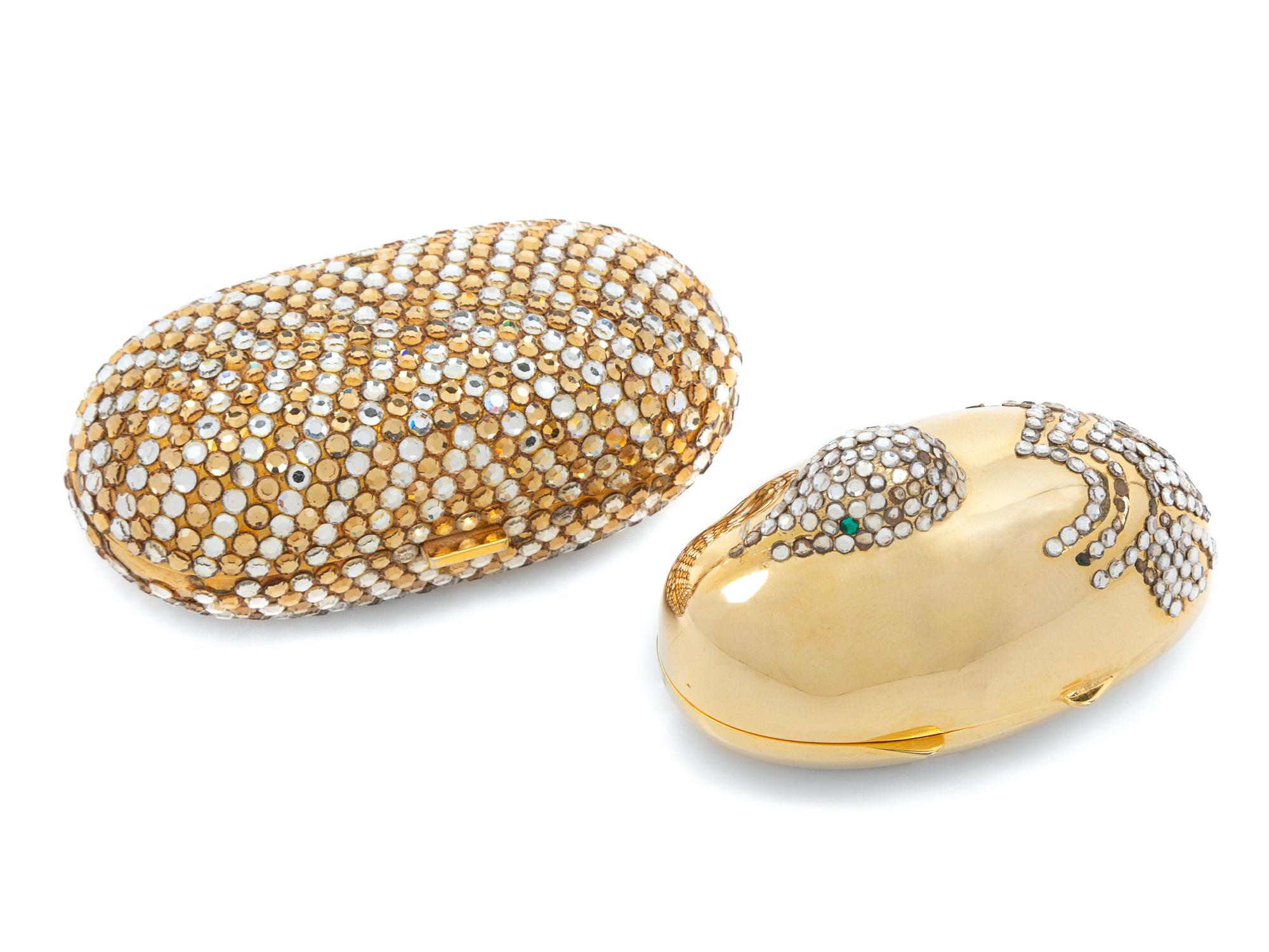 Two Judith Leiber Pill Boxes, 1980-90s