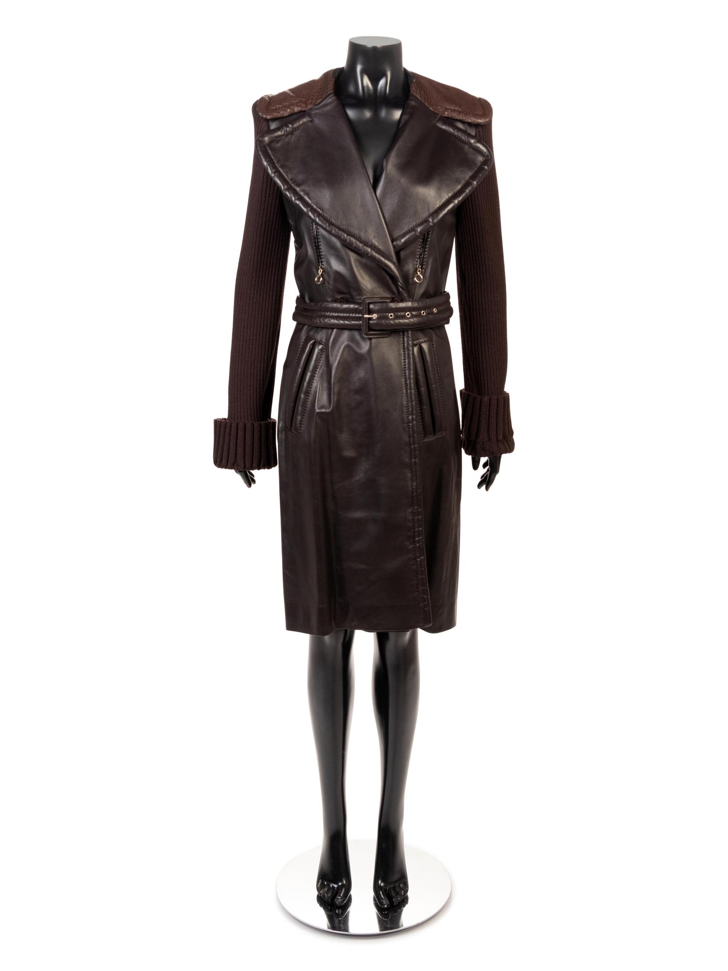 Givenchy Brown Leather & Python Jacket, 2000s