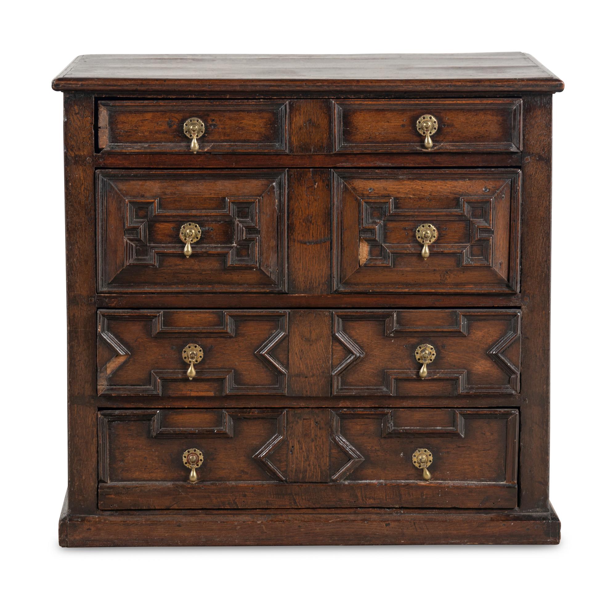 A Charles II Oak Chest of Drawers