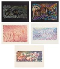 The Creation , Birth Tear/Tear , Birth Trinity , Guided by the Goddess , and Earth Birth (a group of 5 works from The Birth Project ), 1985