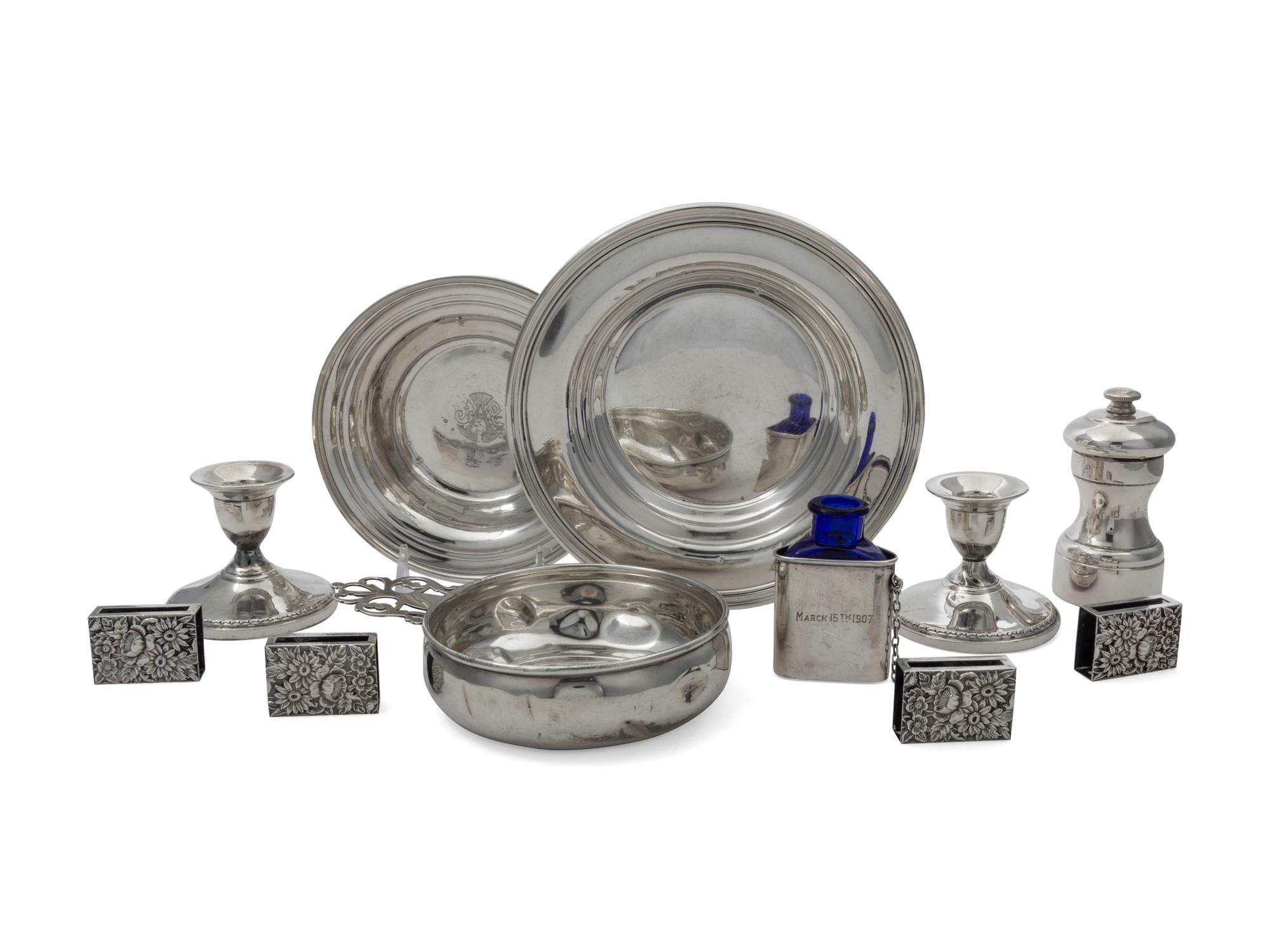 A Collection of Eleven American Silver Table Articles — Various makers, 20th Century