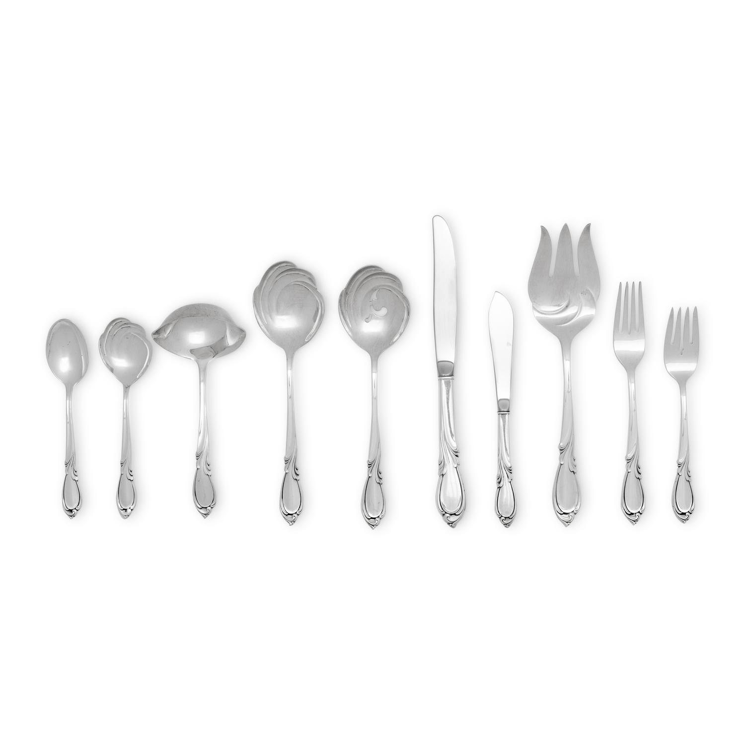 An American Silver Flatware Service