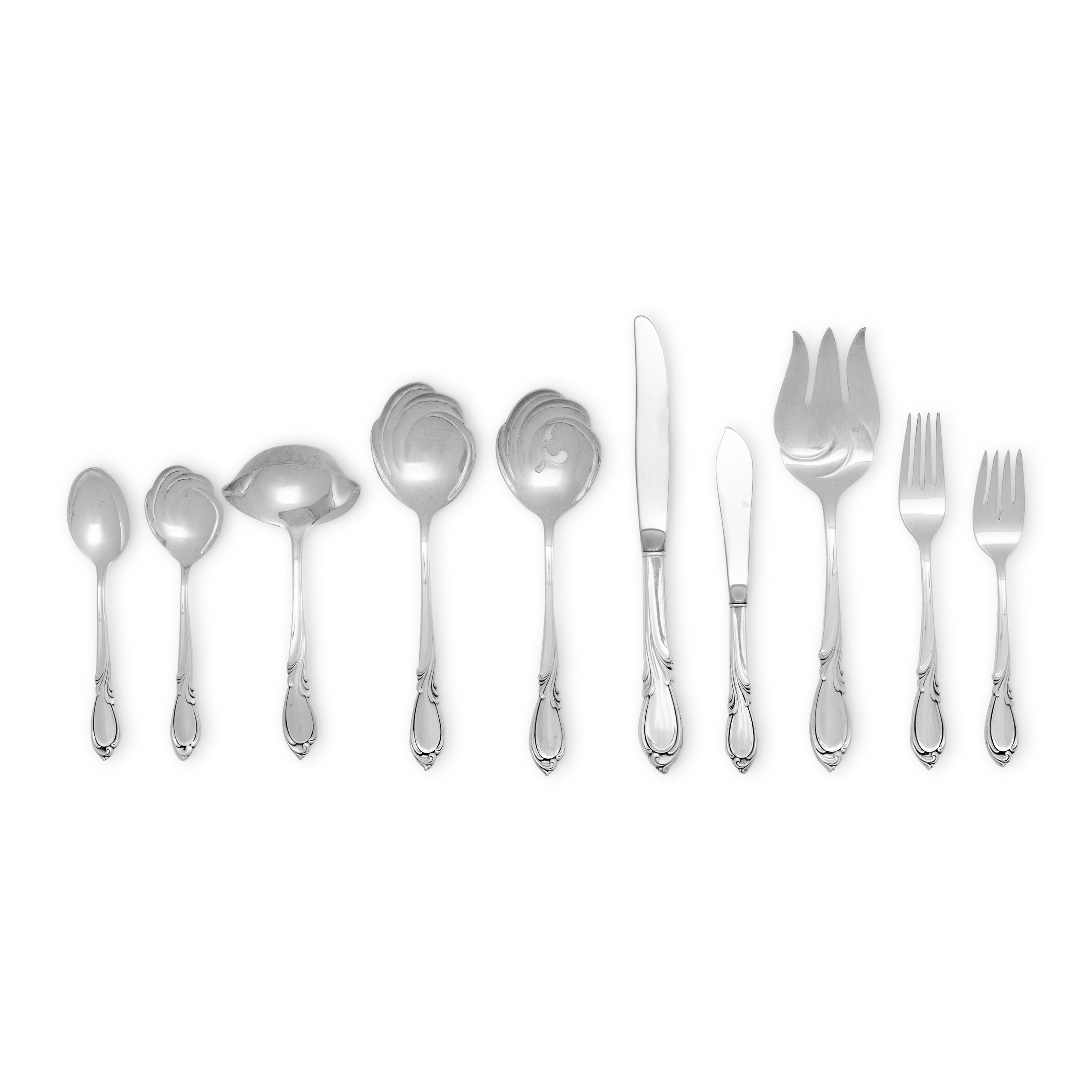 An American Silver Flatware Service