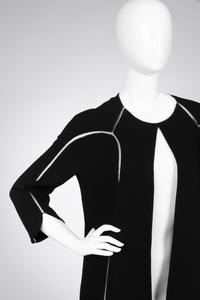Ralph Rucci Wool Jacket with Net Inserts