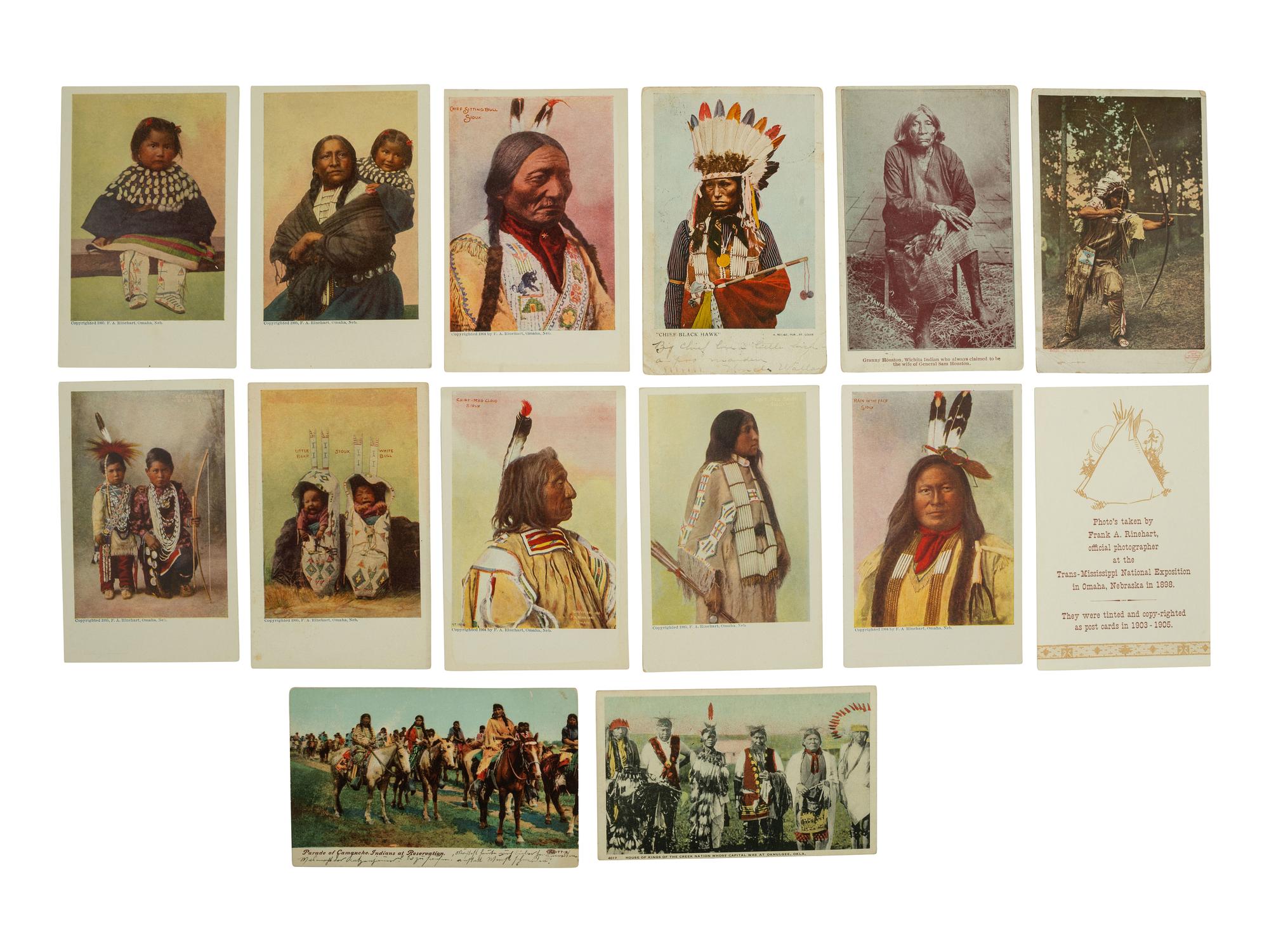 [NATIVE AMERICANS]. 50+ photos & postcards of Native Americans incl. image by RINEHART.