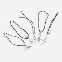 Donald Wright (American, 1930-2012) Group of Five Pendant Necklaces, USA, circa 1960s