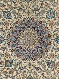 A Nain Silk and Wool Blend Rug
