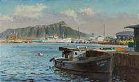 Peter Hayward (American, 1905–1993) — Diamond Head from Fisherman's Wharf