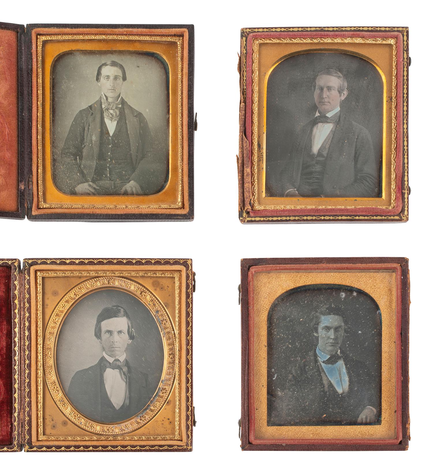 [EARLY PHOTOGRAPHY]. 36 sixth plate daguerreotypes of men of various ages.